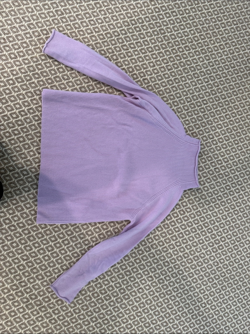 Alice Walk cashmere Lavender Ribbed Turtleneck Sweater - Women